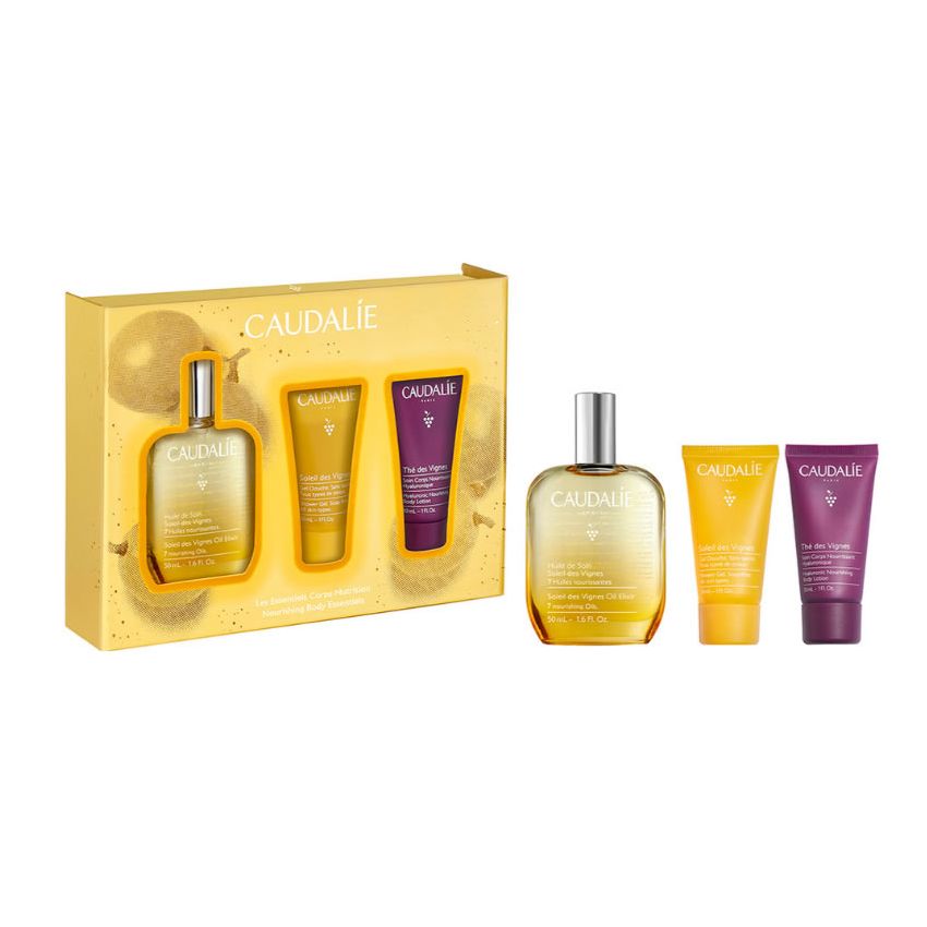 Caudalie Soleil Des Vignes Huile De Traitement 50 Ml Coffret 3 Pièces