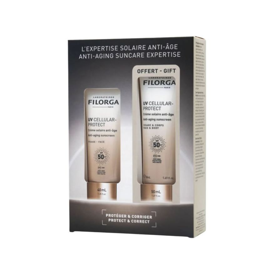 Filorga Uv Cellular-Protect Crème Solaire Anti-Âge Visage 40Ml Coffret De 2 Pièces