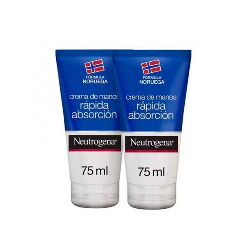 Neutrogena Duo Crème Pour Les Mains Absorption Rapide 2X75Ml