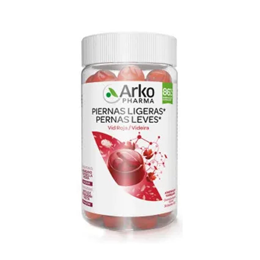 Arkopharma Jambes Légères 60 Gommes Saveur Canneberge Et Cassis