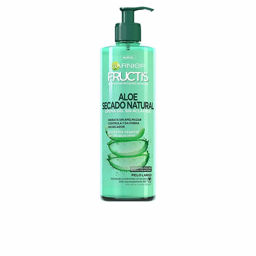 Fructis Aloe Secado Natural Crema Gel Sin Aclarado - 400 Ml