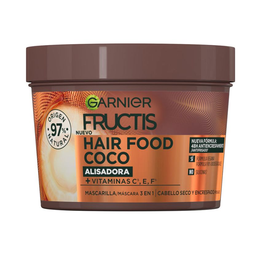 Fructis Hair Food Masque Lissant À La Noix De Coco - 390 Ml
