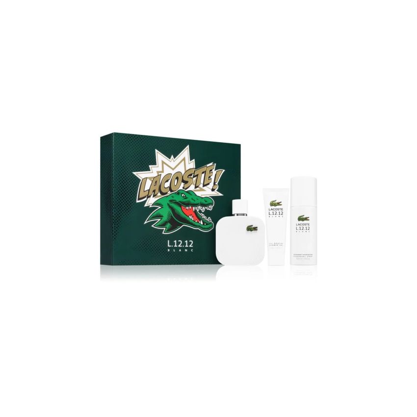 Eau De Lacoste L 12,12 Blanc Pour Homme Lote 3 Piezas