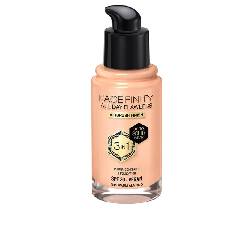 Facefinity All Day Flawless 3 In 1 Base De Maquillaje - N45-Amande Chaude