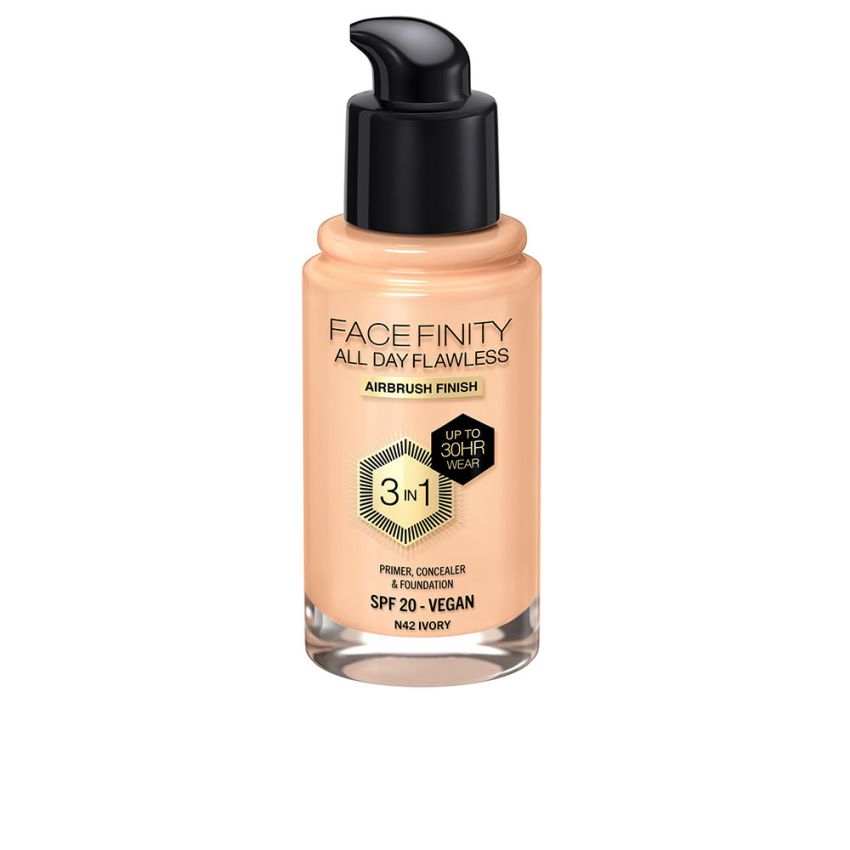Facefinity All Day Flawless 3 In 1 Base De Maquillaje - N42-Ivoire