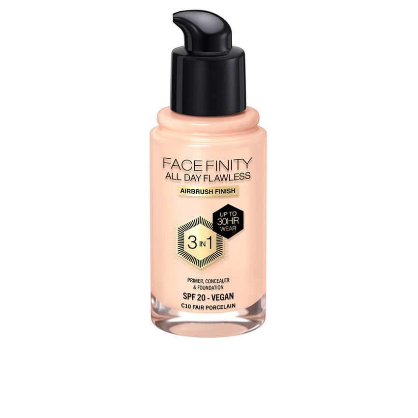 Facefinity All Day Flawless 3 In 1 Base De Maquillaje - C10-Fair Porcelain