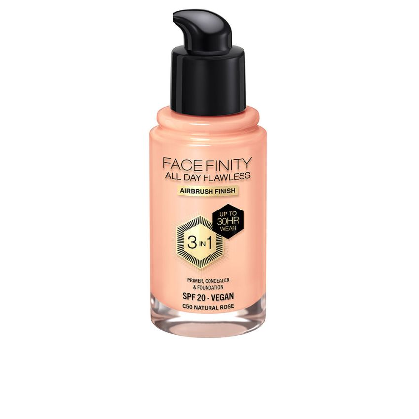 Facefinity All Day Flawless 3 In 1 Base De Maquillaje - C50-Rose Naturel