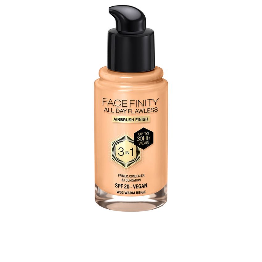 Facefinity All Day Flawless 3 In 1 Base De Maquillaje - W62-Beige Chaud