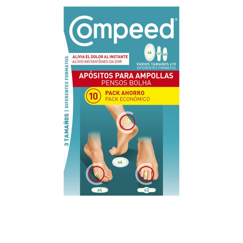 Ampoules Assorties 3 Tailles 5 Pansements - 10 Apósitos