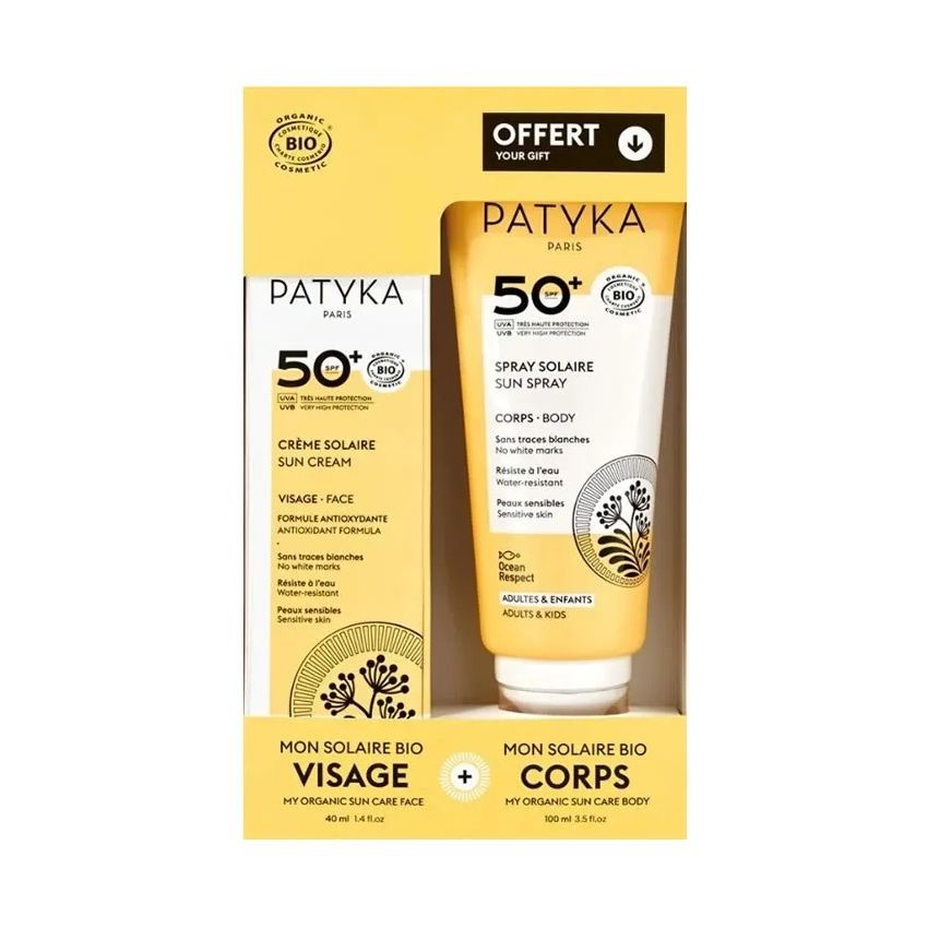 Patyka Pack Crème Solaire 50+ 40Ml/Spray Solaire 50+ 100Ml