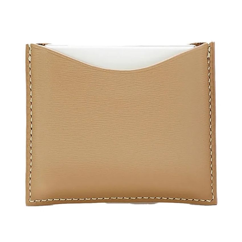 La Bouche Rouge Camel Leather Compact Case