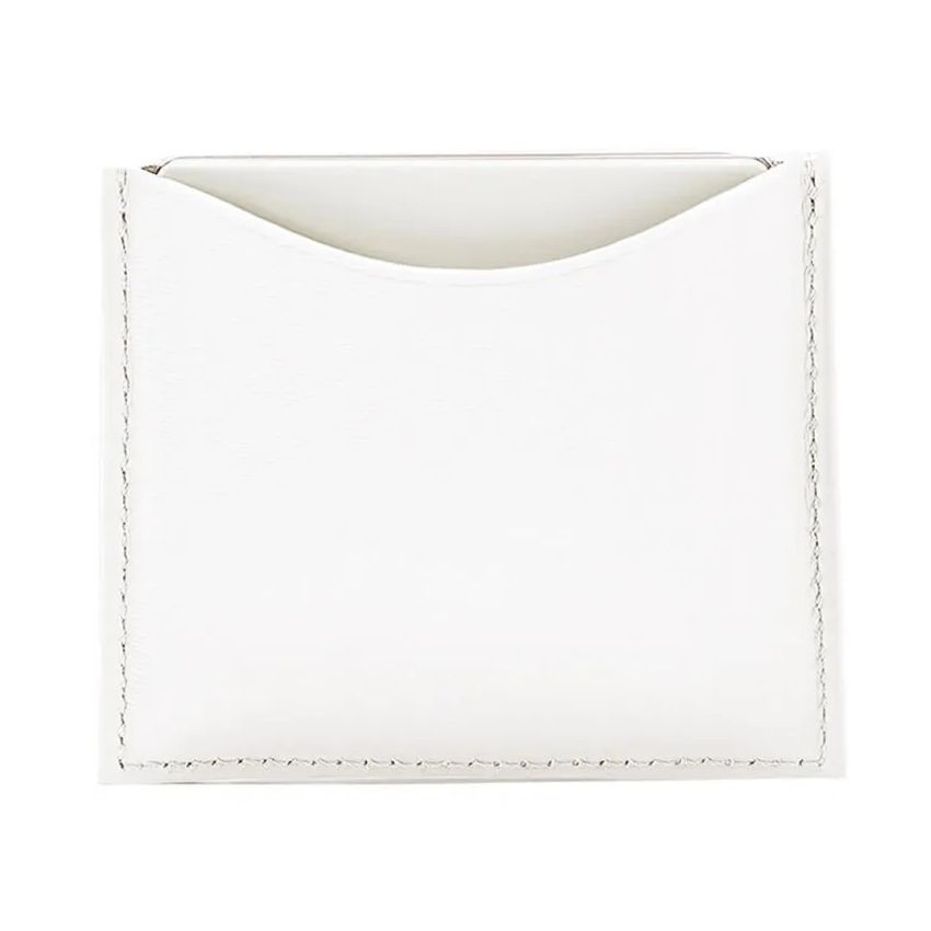 La Bouche Rouge White Leather Compact Case