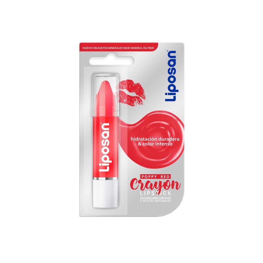 Liposan Crayon Baume À Lèvres Avec Couleur Poppy Red