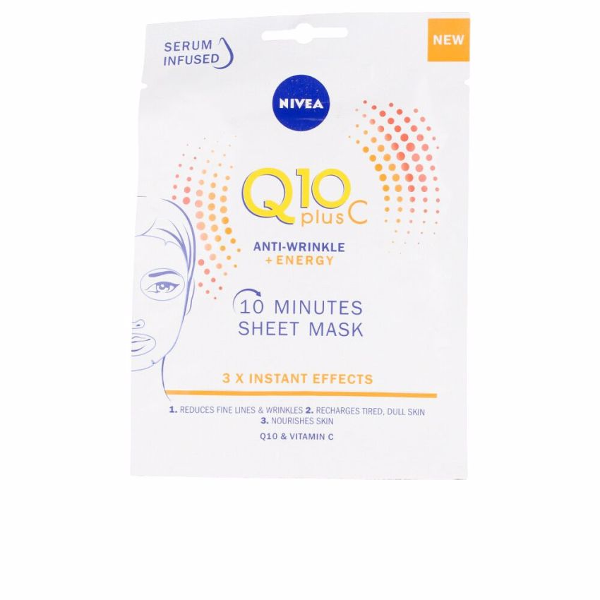 Q10+ Vitamine C Masque Visage Anti-Rides+Énergisant - 1 U