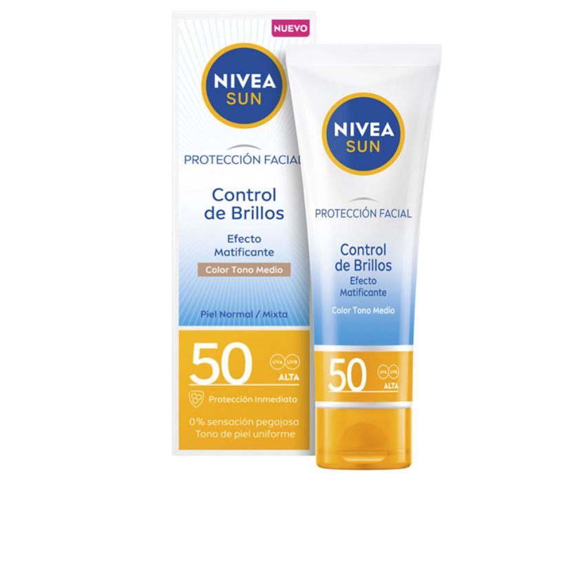 Sun Control Shine Soin Du Visage Matifiant Moyen Spf50 - 40 Ml