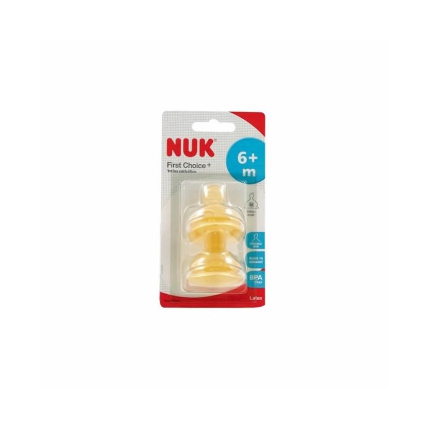 Nuk Tétine Large Fc 6-18M Latex Bi 2 Uds