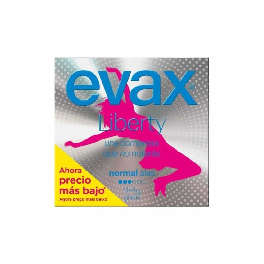 Evax Liberty Normal Avec Ailettes Serviettes Hygiéniques 12 Unités