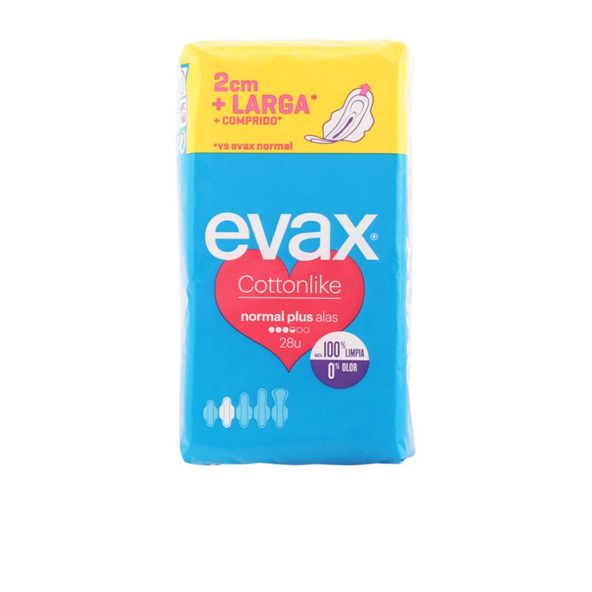 Evax Cottonlike Normal Plus Avec Ailettes Serviettes Hygiéniques 28 Unités