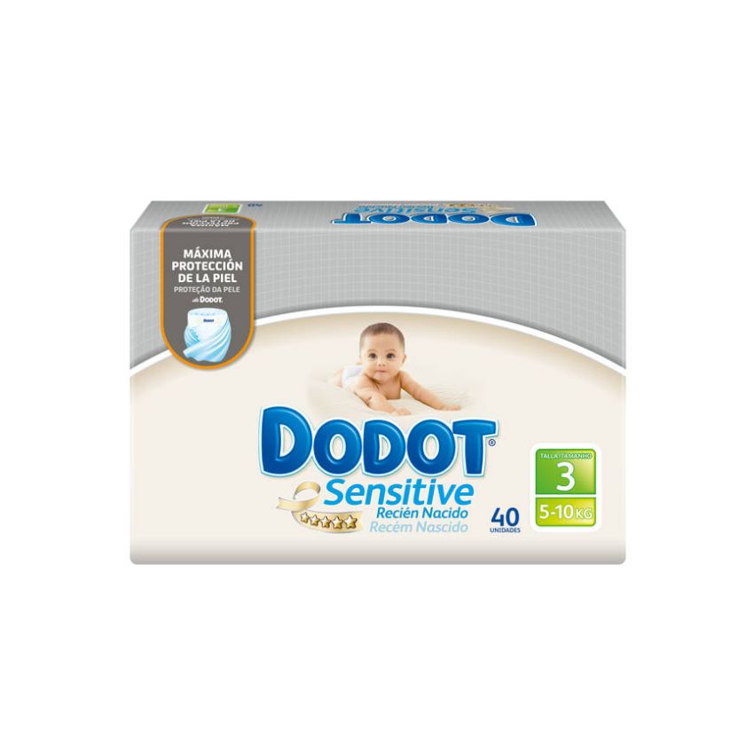Dodot Sensitive Nouveau Né T-3 40 Unités