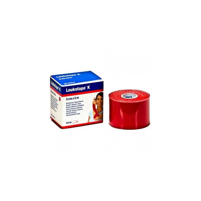 Leukotape K Venda Elástica Adhesiva Color Rojo 5 Cm X 5 M Bsn Medical