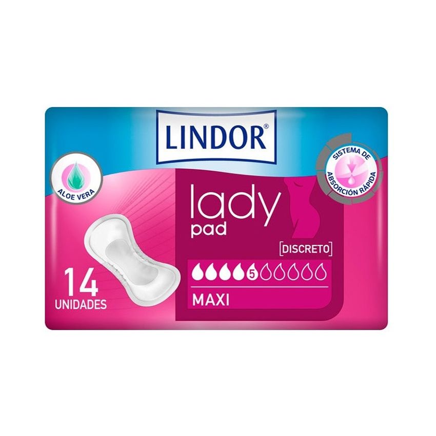 Lindor Absorbant Incontinence Urinaire Légère Molimed Maxi 660 Ml 14 Pièces