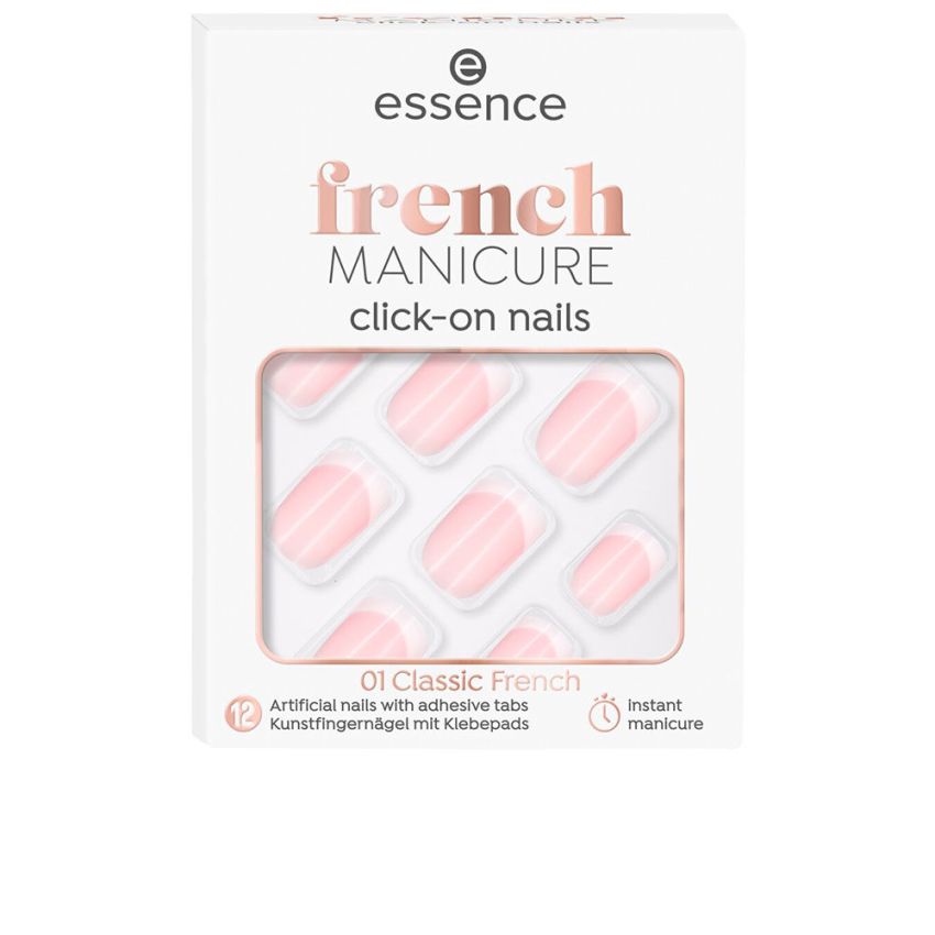 Ongles Artificiels Clipsables French Manucure - Manucure Française Ongles Artificiels Click-On #01-Classique French