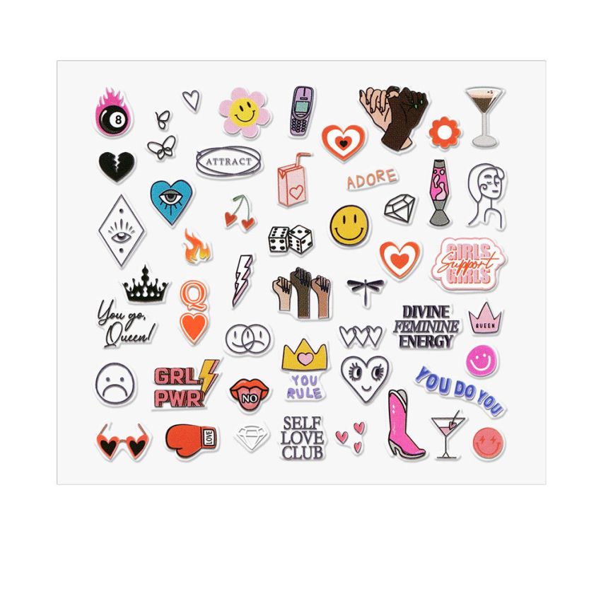 Appelle-Moi Reine ! Autocollants Pour Ongles - 1 U