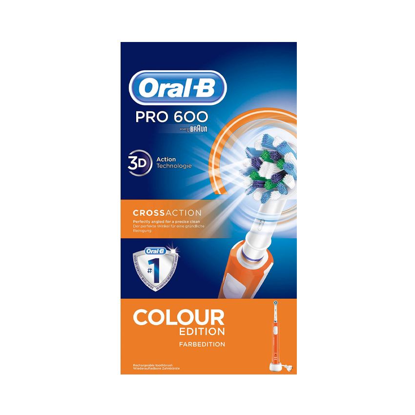 Oral-B Pro 600 Crossaction Brosse À Dents Électrique Orange