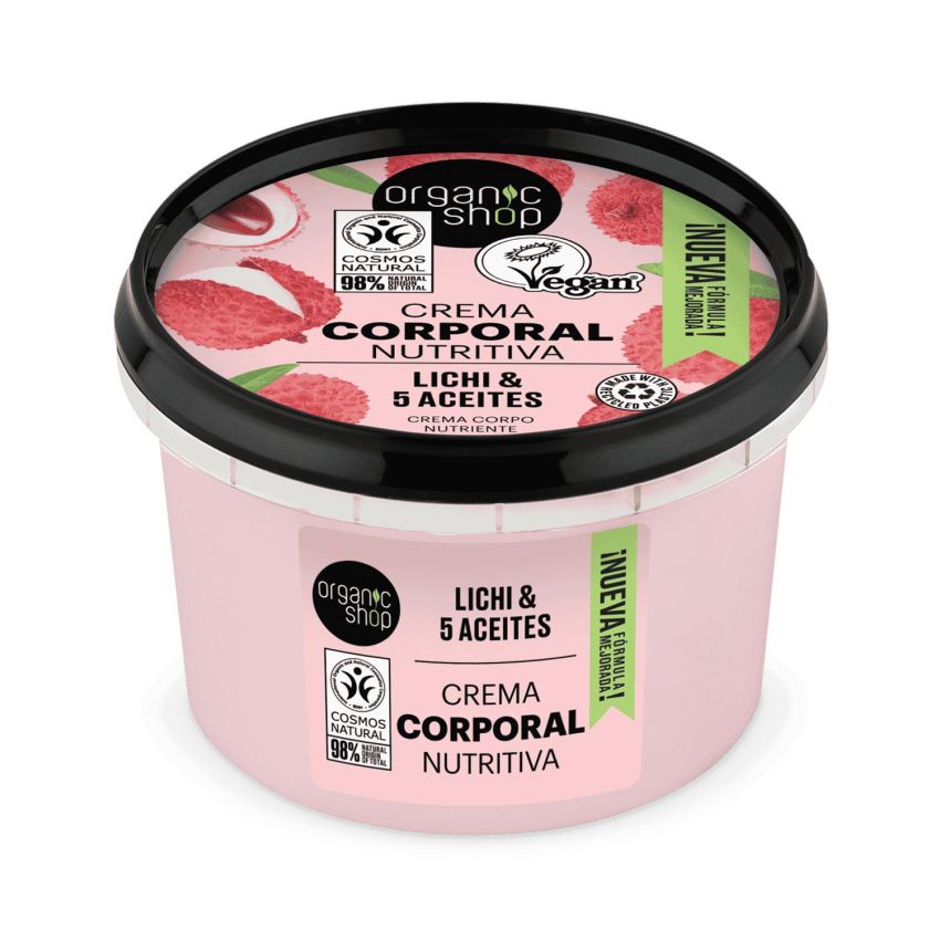 Organic Shop Lichi Rosa Crema Corporal Nutritiva 250Ml