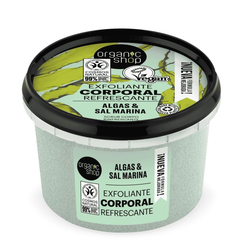 Organic Shop Refrescante Exfoliante Corporal Algas Del Atlantico 1Un