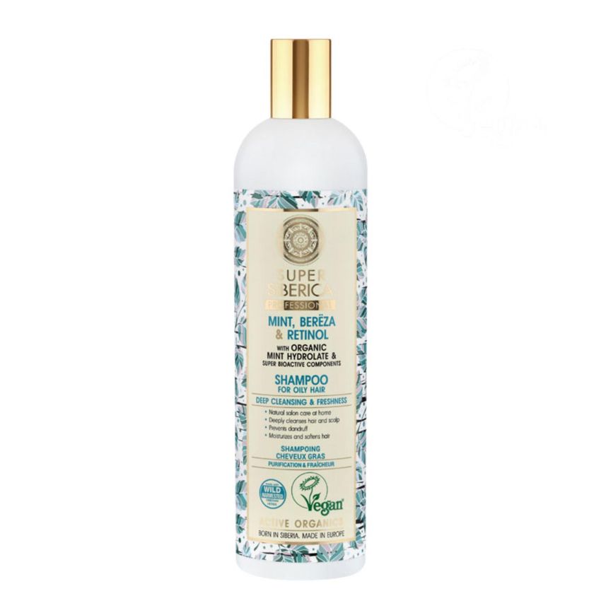 Natura Siberica Menta Abedul Retinol Champu Profesional Cabello Graso 400Ml
