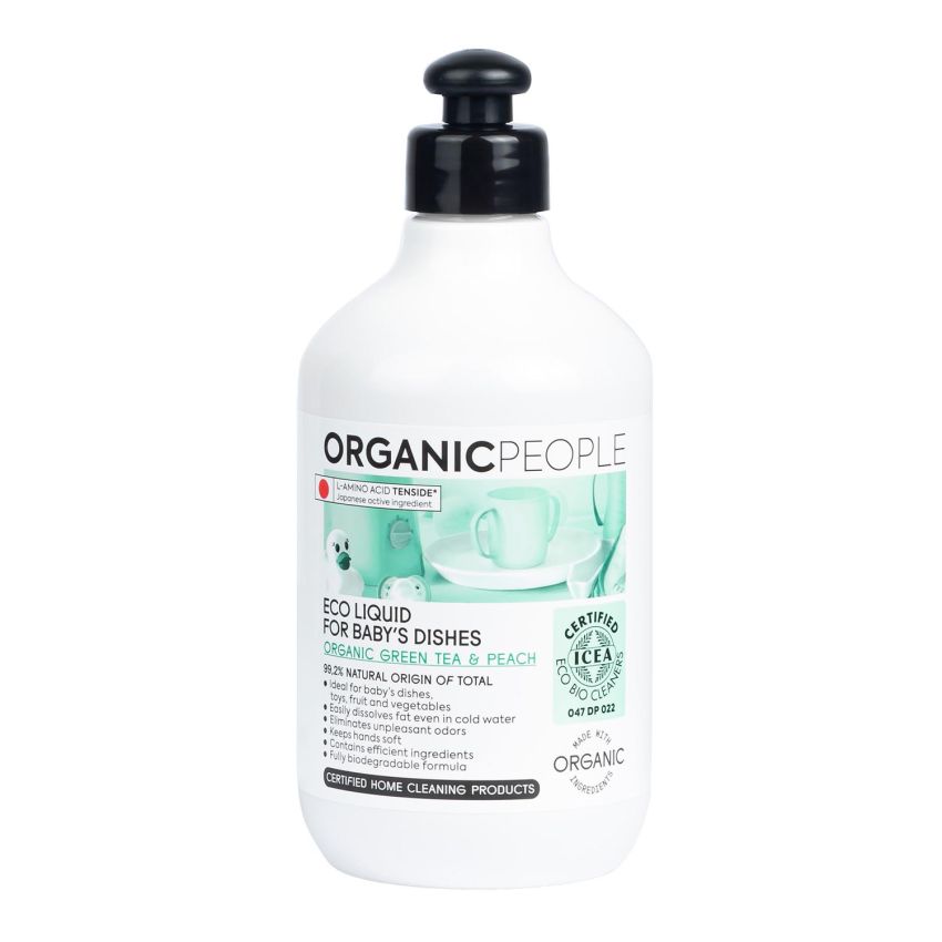Organic People Organic Green Tea Y Peach Eco Liquid For Baby'S Dishes 200Ml