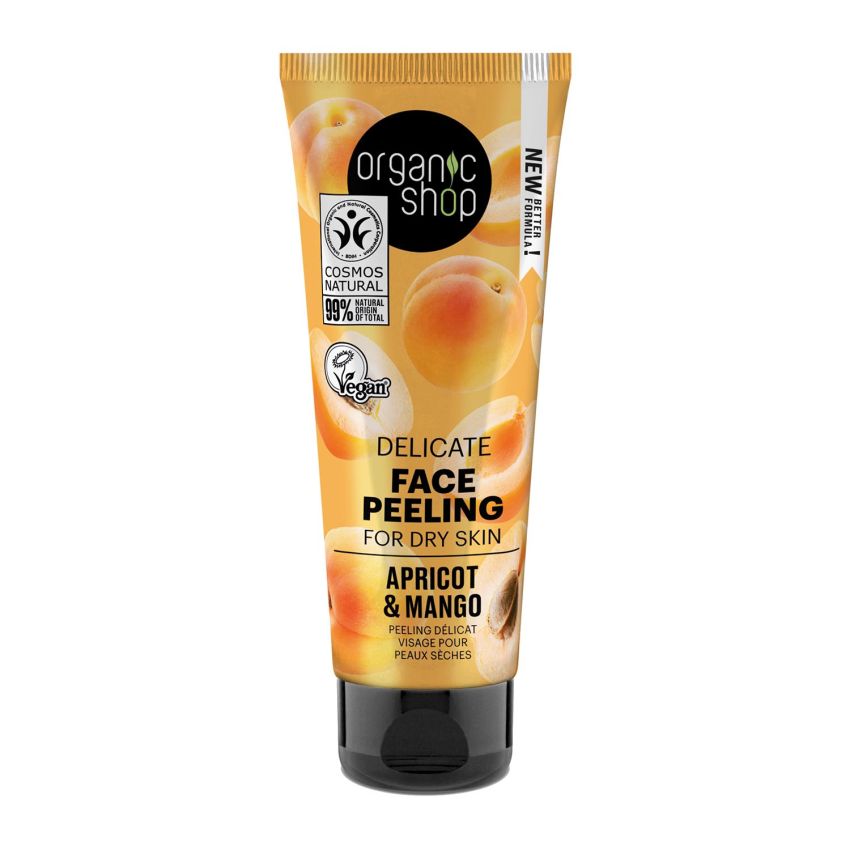 Natura Siberica Organic Shop Apricot Delicate Peeling Facial Piel Seca 75Ml