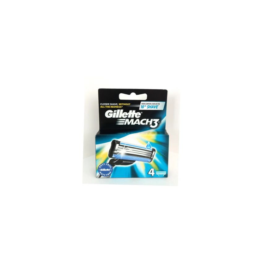 Gillette Mach3 Cargador Carton 4 Unidades