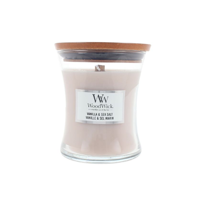 Bougie Woodwick #Vanille & Sel De Mer - 275 G