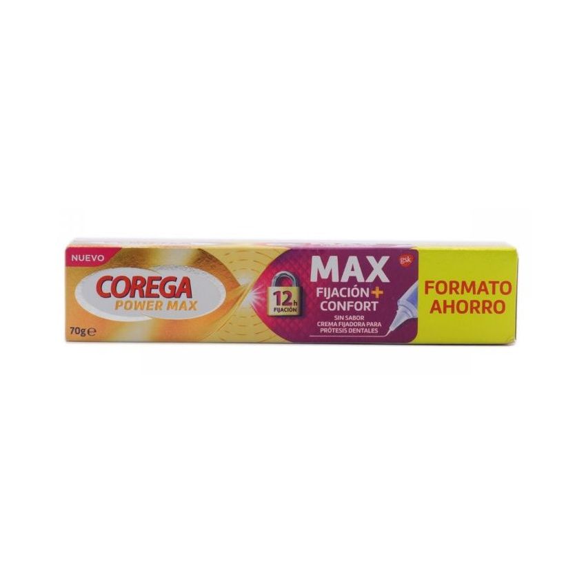 Corega Power Max Crème Fixatrice Pour Prothèses Dentaires 70G