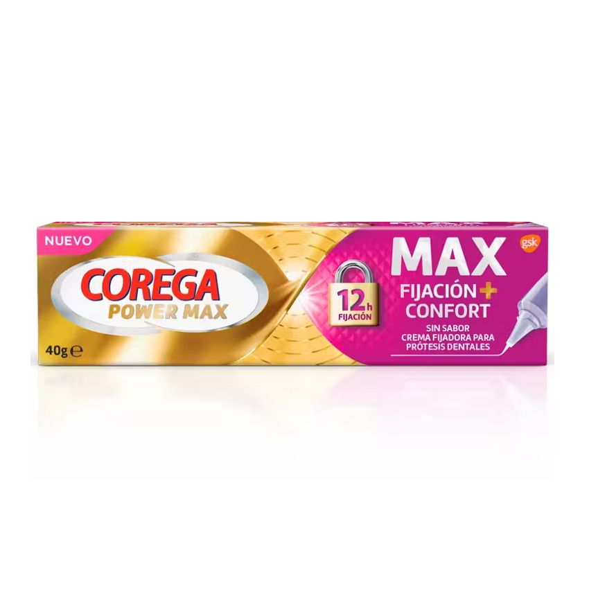 Corega Max Fixation + Confort Sans Goût 40G