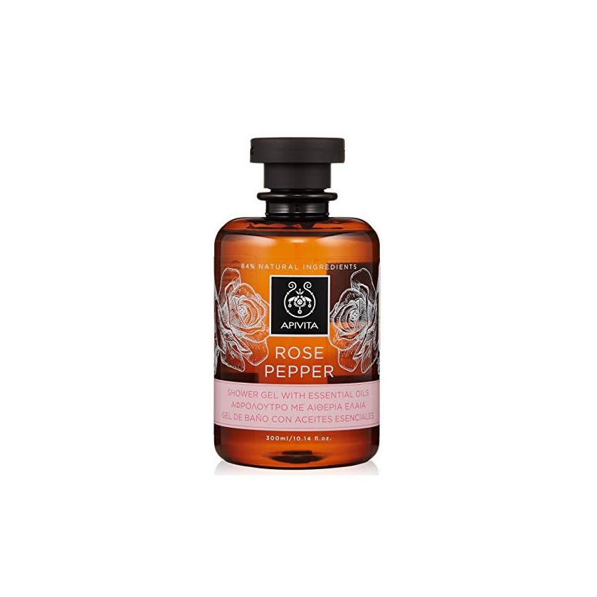Apivita Rose Pepper Shower Gel With Essential Oils 300Ml
