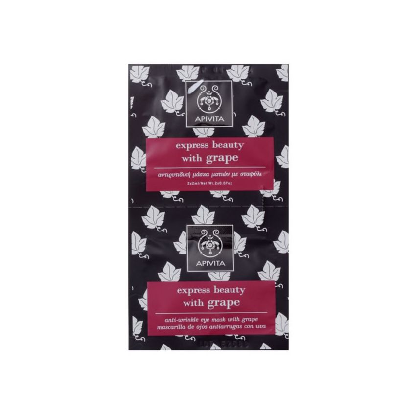 Apivita Anti-Wrinkle Eye Mask With Grape 2X2Ml