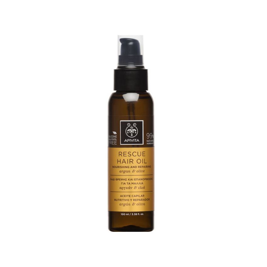 Apivita Rescue Hair Oil With Argan Oil And Olive 150Ml