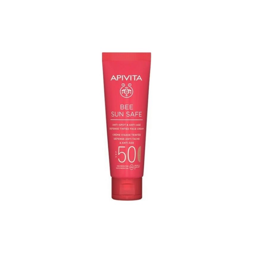 Apivita Bee Sun Anti-Spot & Anti-Age Defense Tinted Face Cream Spf50 50Ml
