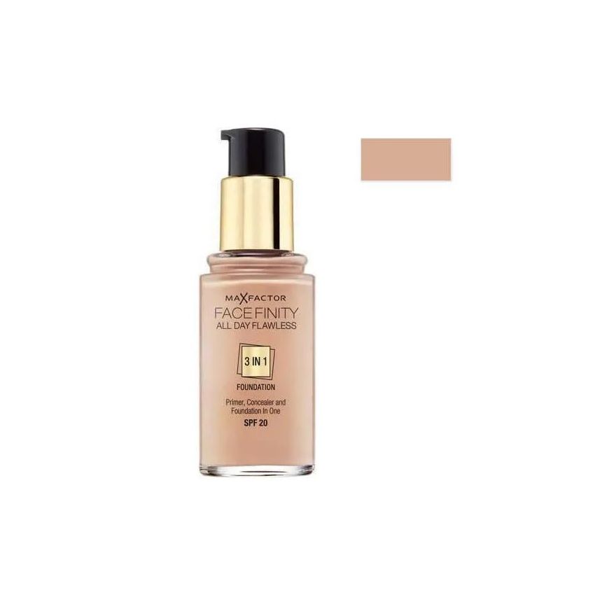 Max Factor Face Finity All Day Flawless 3 In 1 Foundation 45 Warm Almond