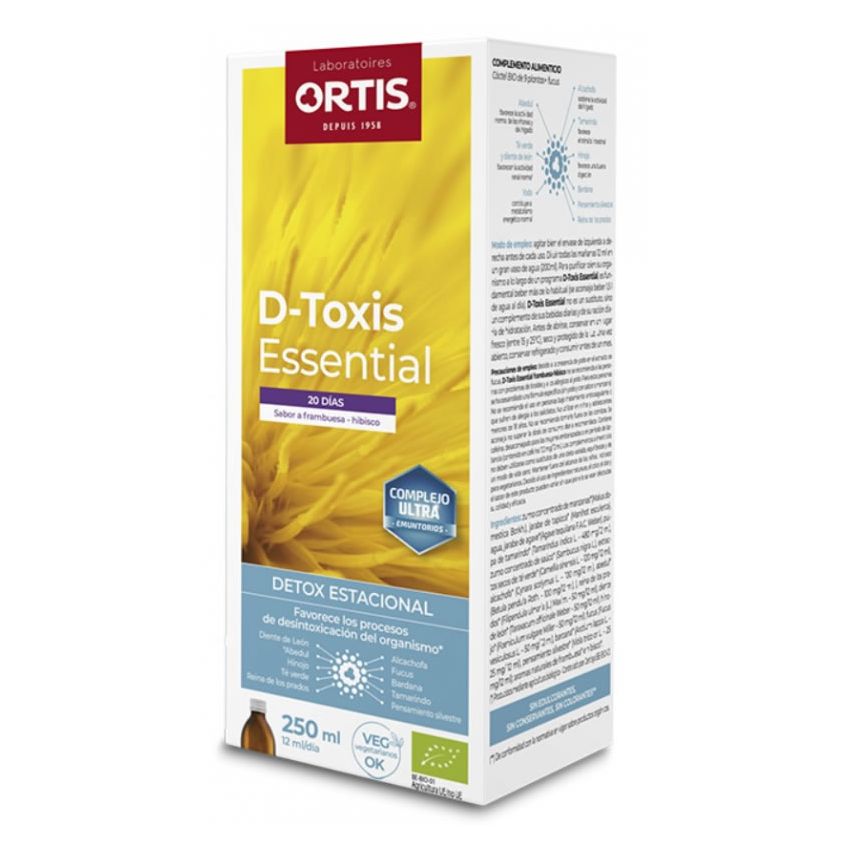 Ortis D-Toxis Essential Framboise-Hibiscus 250Ml