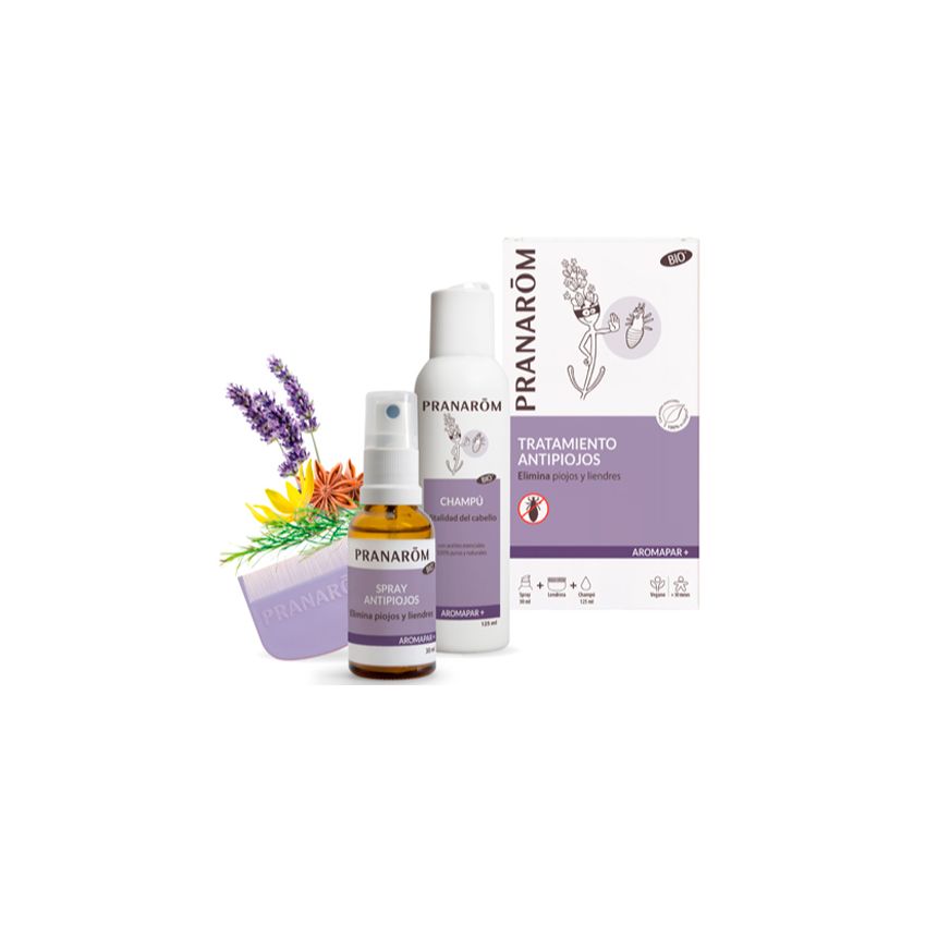 Pranarom Aromapar+ Anti-Lice Shampoo 125Ml Duplo Anti-Lice Spray 30Ml + Nit Comb