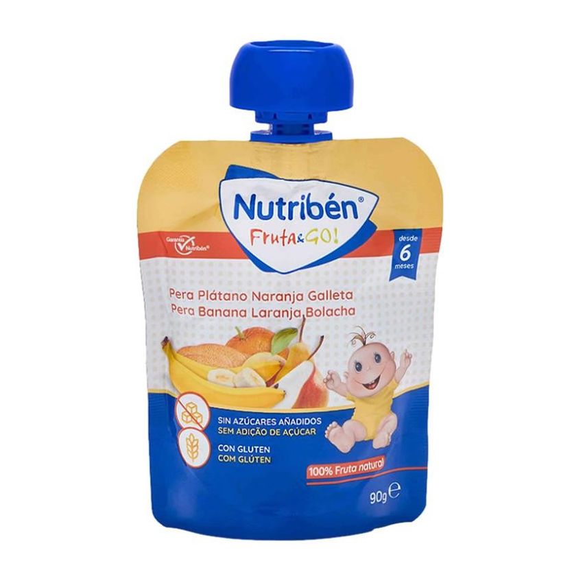 Nutribén Fruit & Go! Poire, Banane, Orange Et Biscuit 90G