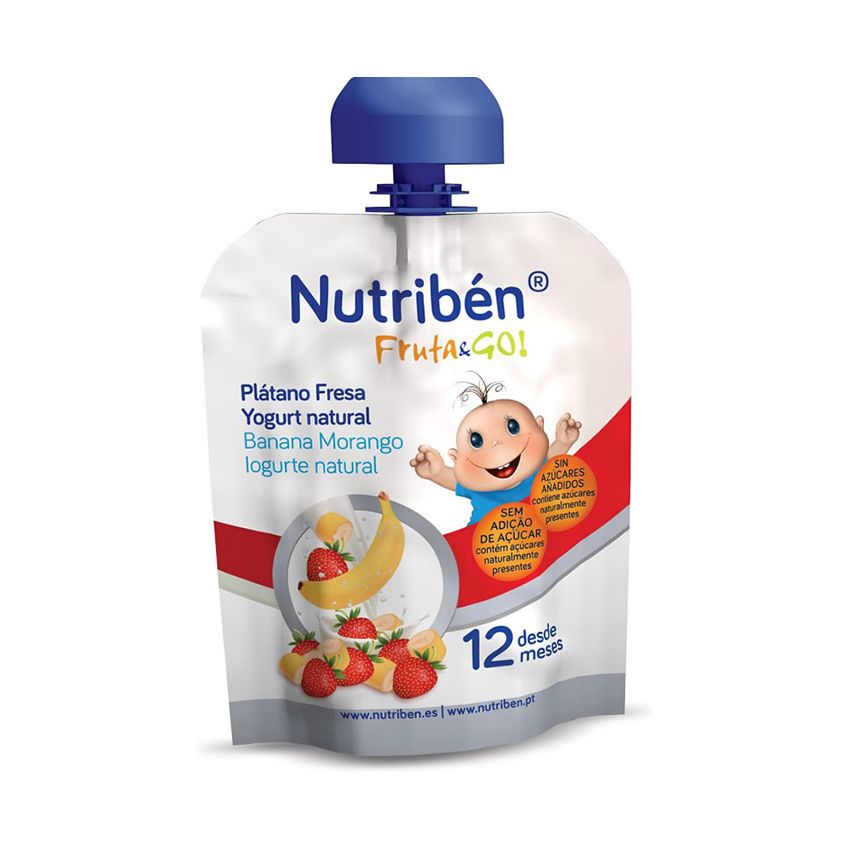 Nutribén Fruit & Go Banane, Fraise Et Yaourt Nature 90G