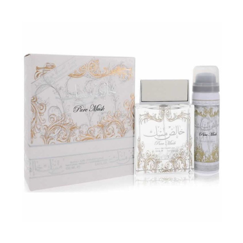 Lattafa Pure Musk Eau De Parfum Spray 100Ml + Deo Roll-On 50Ml