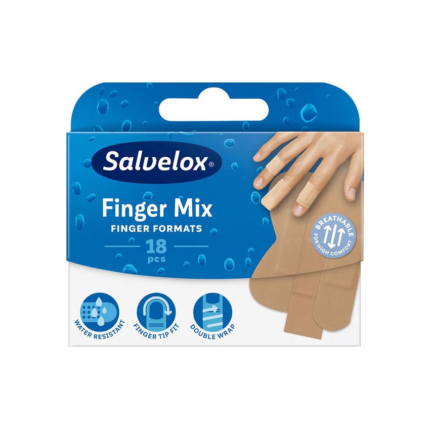 Salvelox Finger Mix Pansement Pour Les Doigts 18 Unités