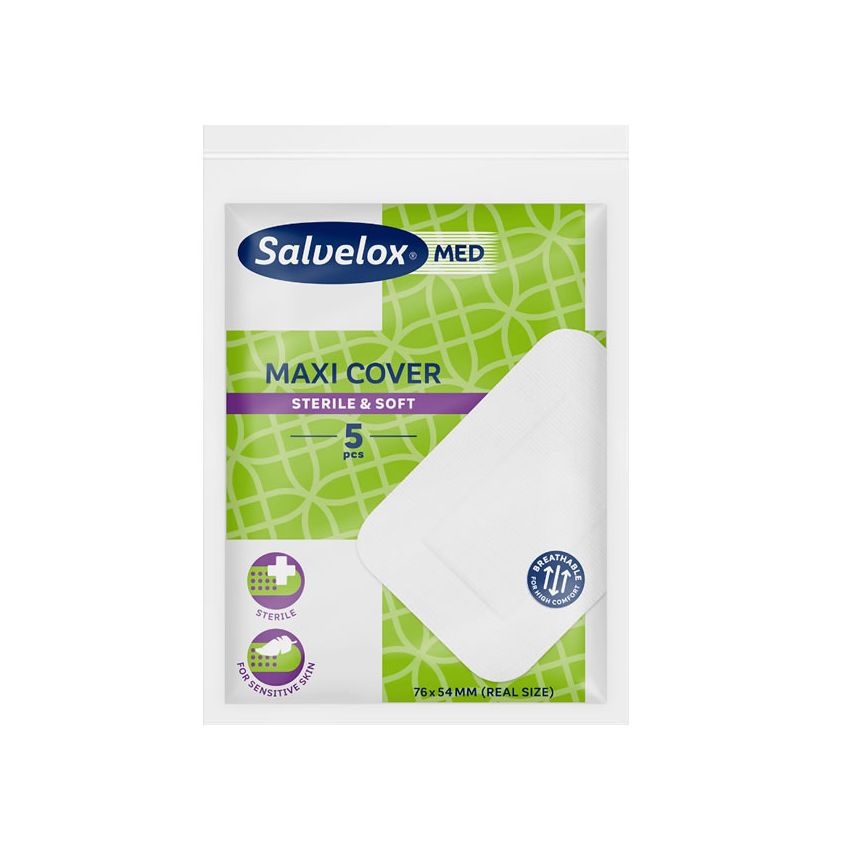 Salvelox Maxi Cover Pansements 5 Unités 76X54Mm
