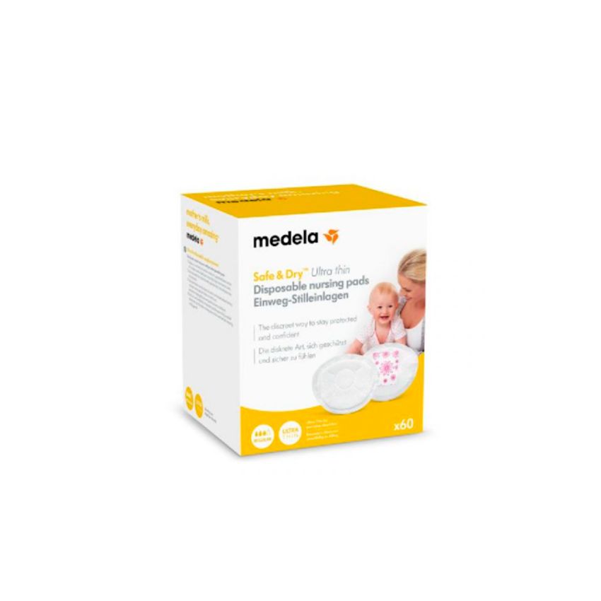 Medela Safe & Dry Disposable Absorbent Discs 60U